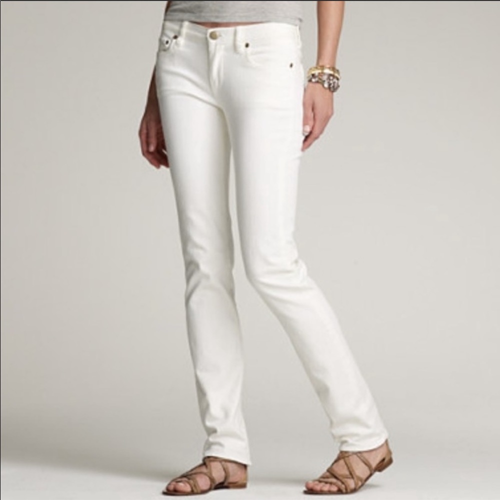 J Crew Matchstick White Pants